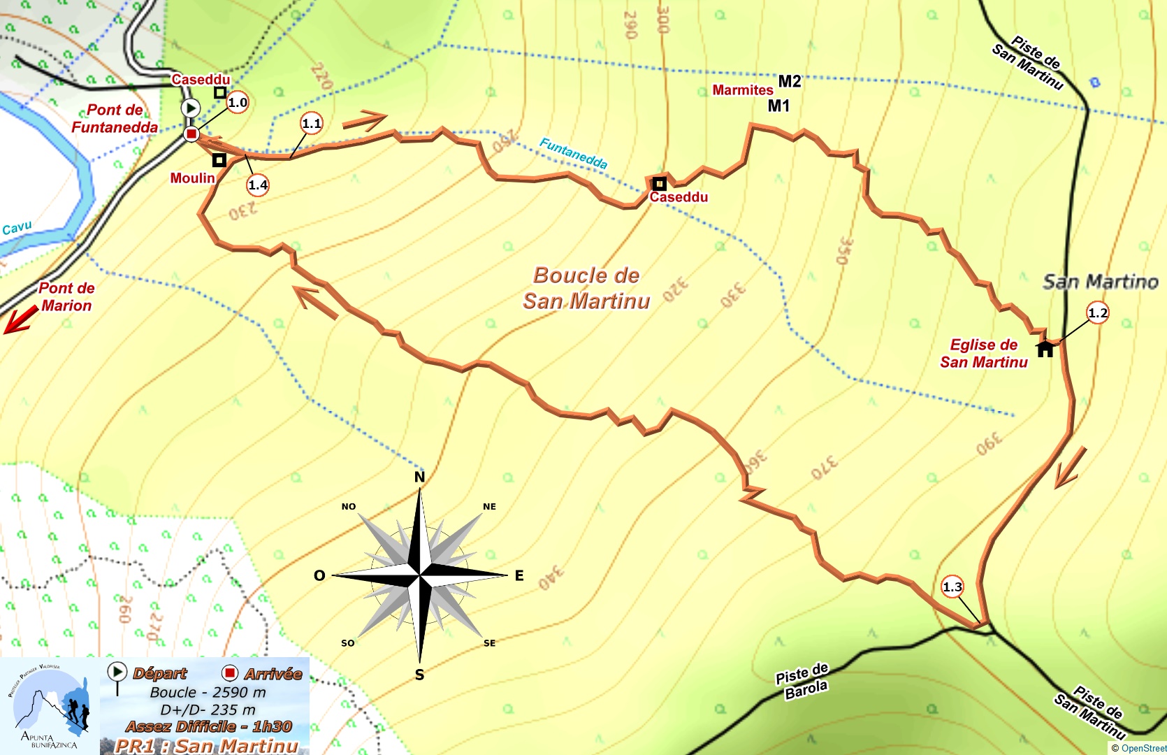 Plan PR1 : Boucle de San Martinu